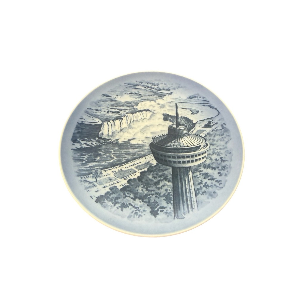 Royal Copenhagen Plate 7" Blue Skylon Tower Niagara Falls Canada Vintage Gift